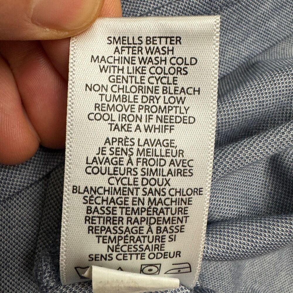 Travis Mathew Cotton Blend Polo Shirt Mens Medium Heathered Blue Golf Preppy Top - Picture 9 of 14